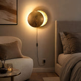 Applique murale dorée ÉCLIPSE | Luminaire sans fil rechargeable ou filaire