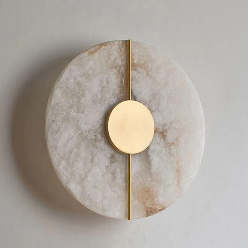 Applique murale en marbre naturel | Minimalisme sculptural & lumière indirecte