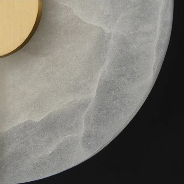 Applique murale en marbre naturel | Minimalisme sculptural & lumière indirecte