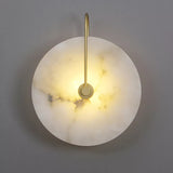Applique murale en marbre naturel | Minimalisme sculptural & lumière indirecte A | Or / 25cm / Blanc chaud