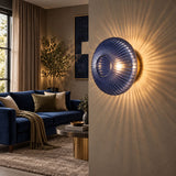 applique murale bleu en verre