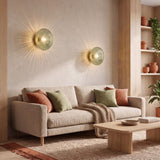 applique murale en verre vert