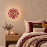 applique murale en verre rouge