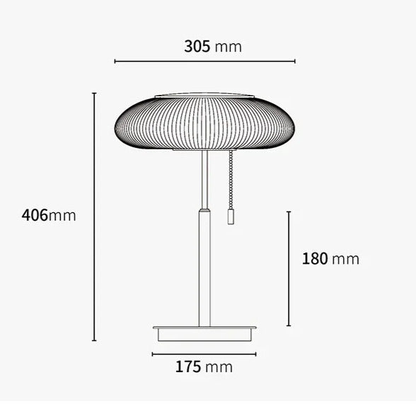 Lampe à poser abat jour en verre strié | Élégance Rétro chic