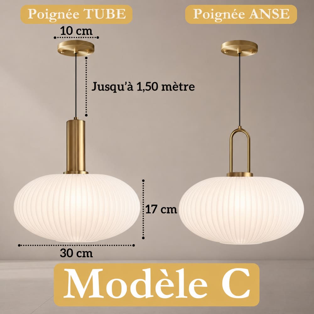Suspension chic en verre vintage CRISTALI | 1 Suspension