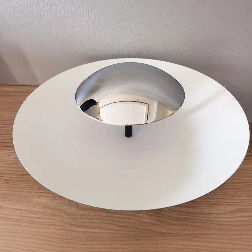 Applique murale circulaire éclipse| Luminaire mural multicolore au style artistique et sculptural 30cm / Blanc & Argent