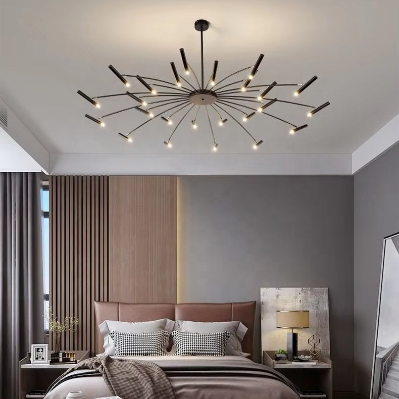 Lustre circulaire architectural en tubes à LED | Luminaire au design moderne