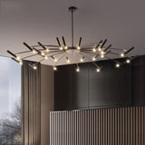 Lustre circulaire architectural en tubes à LED | Luminaire au design moderne