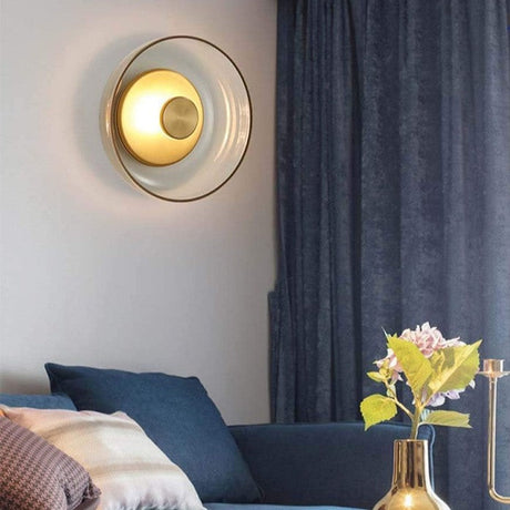 Applique murale ronde en verre | Lampe murale à LED