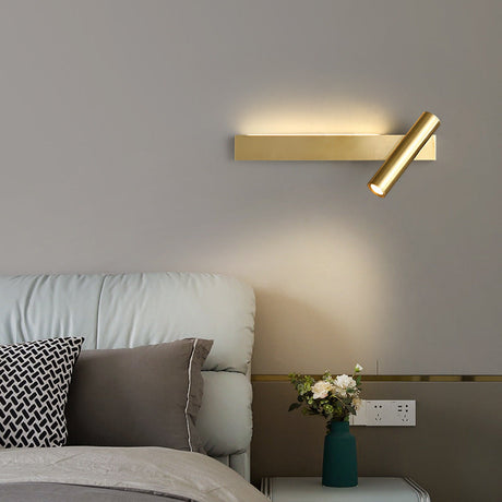 Applique murale orientable minimaliste | Liseuse LED en finition or ou noire