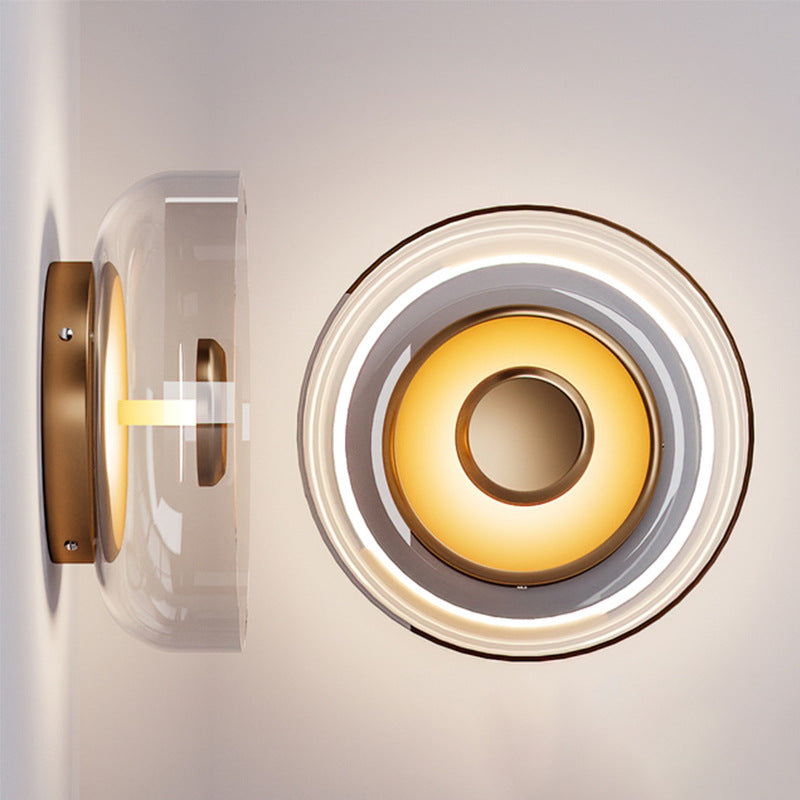Applique murale ronde en verre | Lampe murale à LED