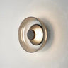 Applique murale ronde en verre | Lampe murale à LED Gris fumé / Blanc froid