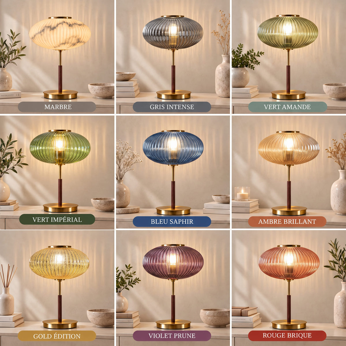 lampe de table couleur