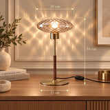 Lampe de table en laiton doré et verre - Collection CRISTALI SIGNATURE