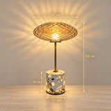Lampe de table sans fil en pierre rétro éclairée et verre - Collection CRISTALI SIGNATURE