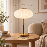 Lampe de table CRISTALI en laiton doré et verre