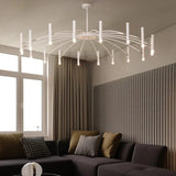 Lustre circulaire architectural en tubes à LED | Luminaire au design moderne