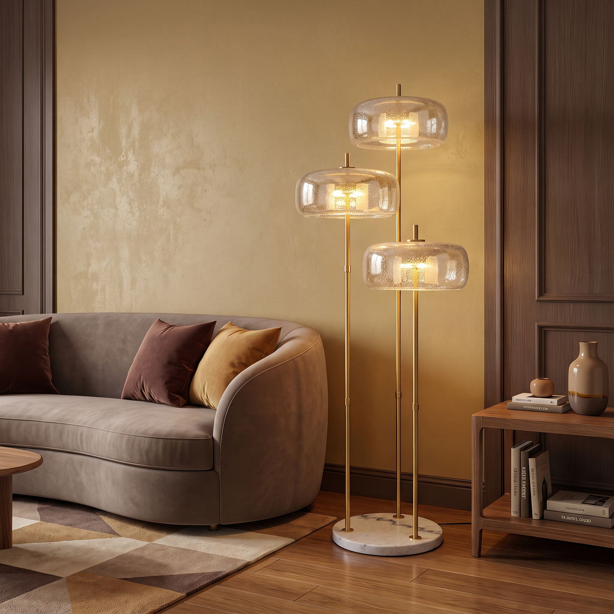 Lampadaire moderne en verre NOVA | 3 luminaires à personnaliser