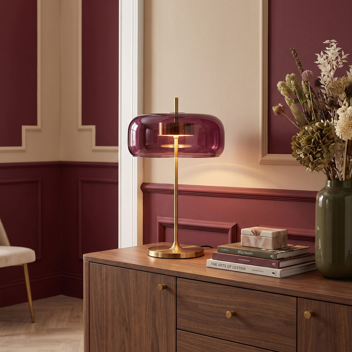 Lampe de table moderne en verre NOVA | À personnaliser