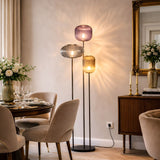 Lampadaire en verre coloré