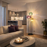 Lampadaire en verre vintage CRISTALI | 3 luminaires à personnaliser