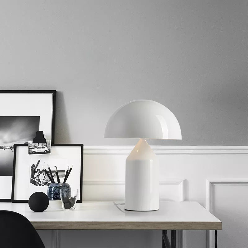 Lampe à poser design champignon Blanc