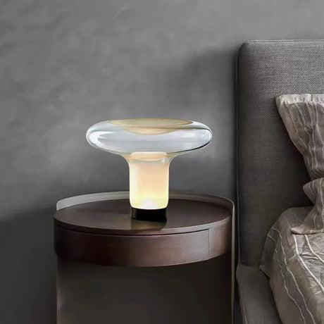 Lampe champignon en verre soufflé | Design sculptural