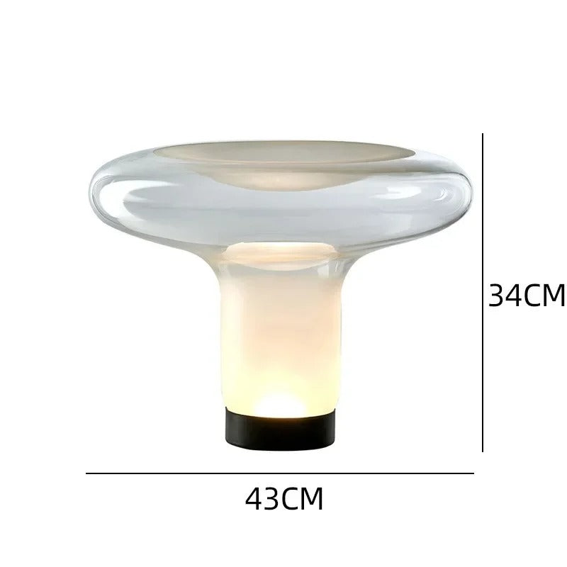 Lampe champignon en verre soufflé | Design sculptural