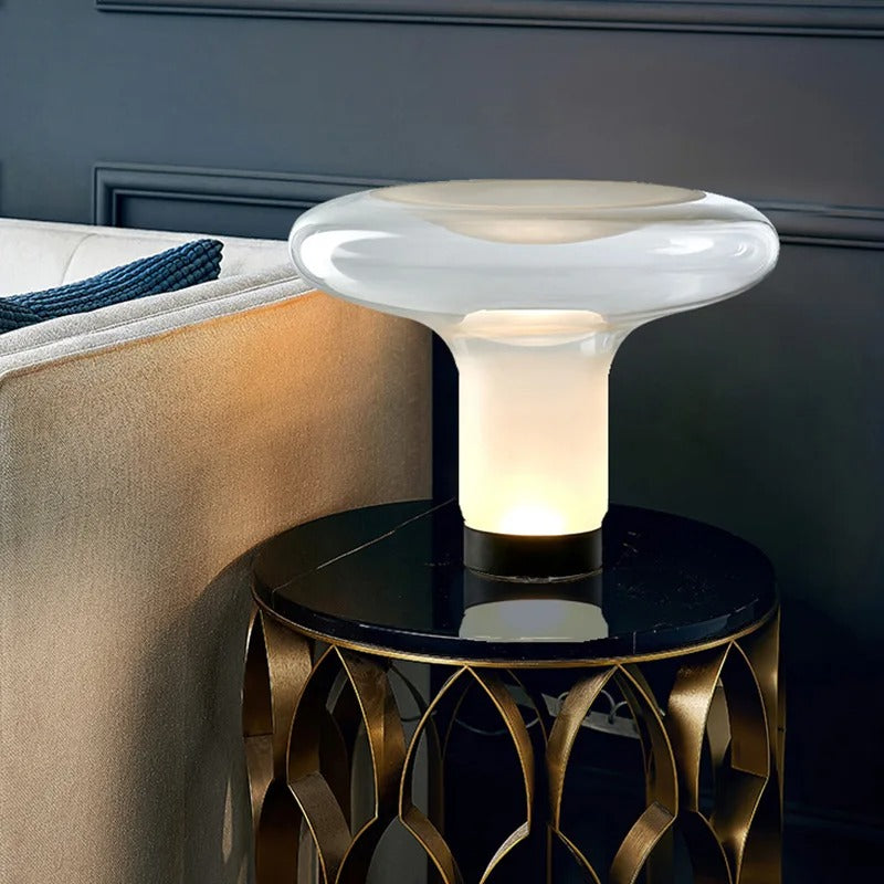 Lampe champignon en verre soufflé | Design sculptural