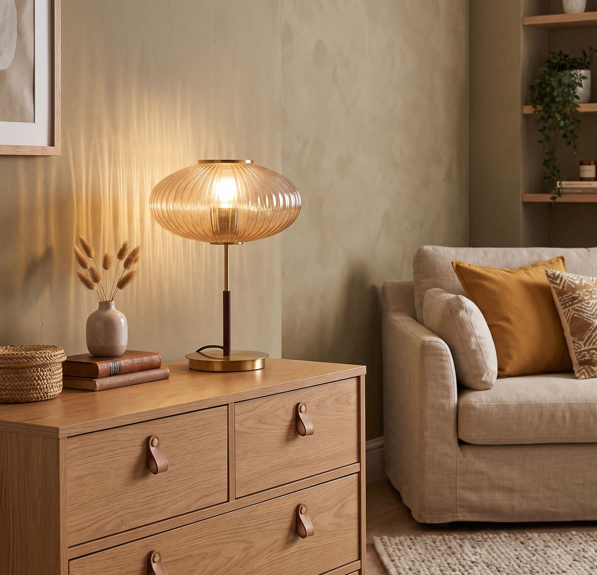 lampe de table verre