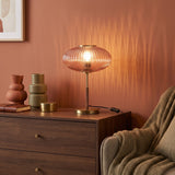 lampe de table verre teinté