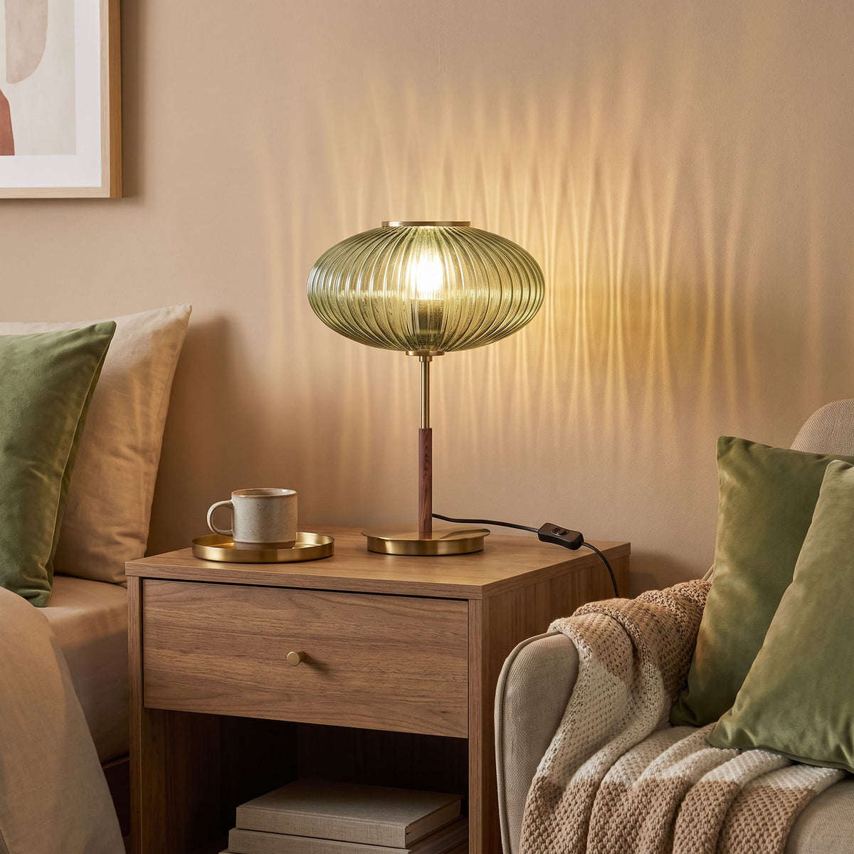 lampe de table verte