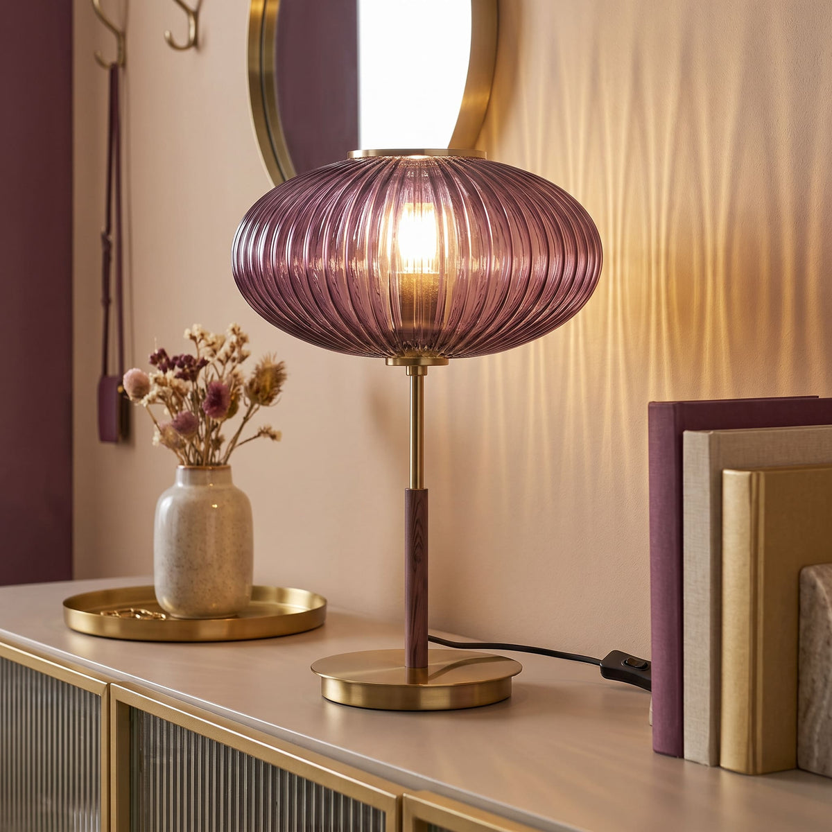 lampe de table violet