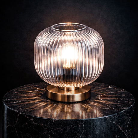 Lampe de table en verre