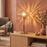 Lampe de table en laiton doré et verre - Collection CRISTALI SIGNATURE