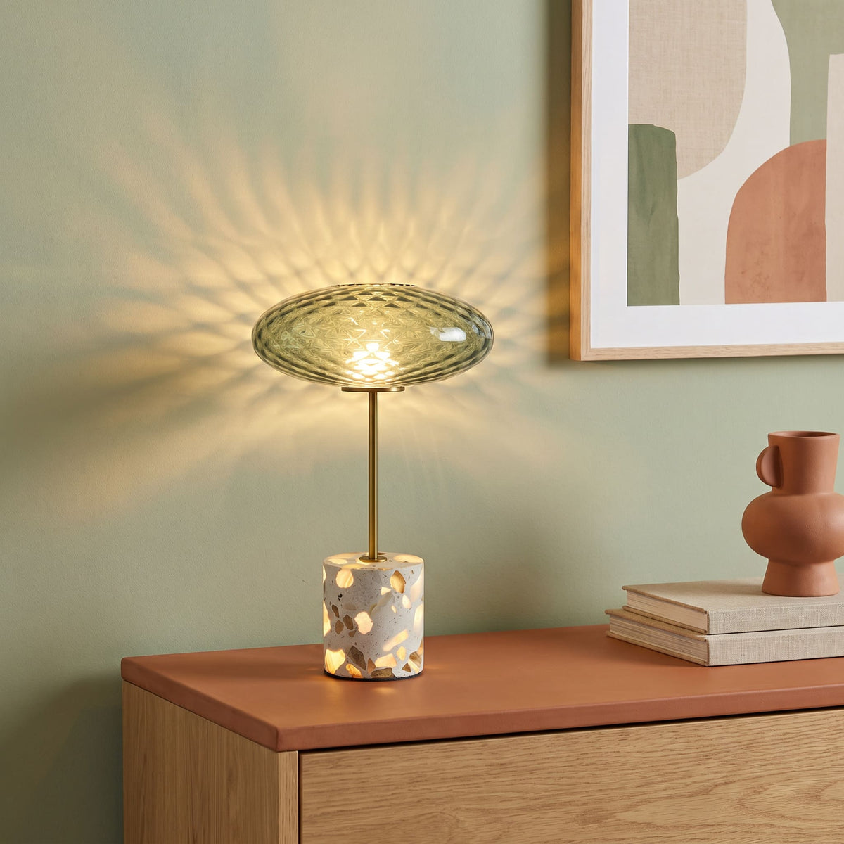 lampe de table en verre rechargeable