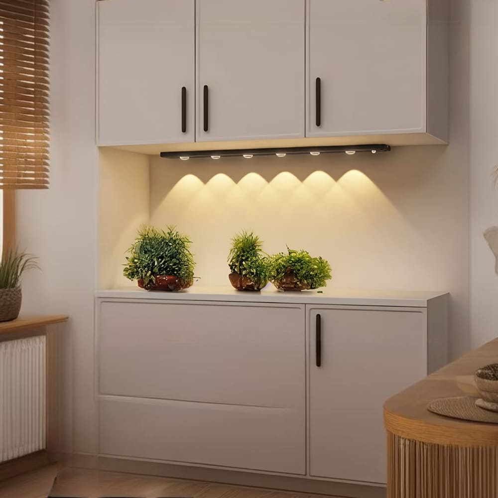 Lampe Led Sans Fil | Réglette Avec Détecteur De Mouvement 90 Cm / 6 Argent Individuelle