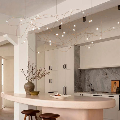 Lustre aérien filaire à LED | Chic & contemporain