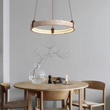 Lustre anneau en pierre naturelle