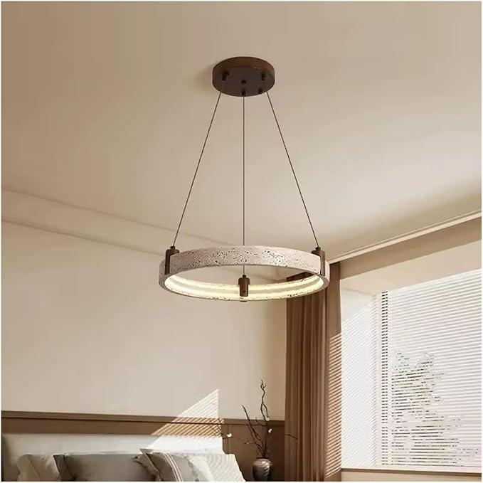 Lustre anneau en pierre naturelle