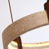 Lustre anneau en pierre naturelle