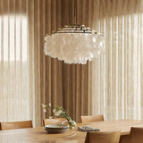 Lustre design en coquillages naturelles