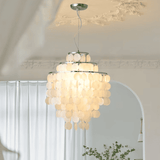 Lustre design en coquillages naturelles