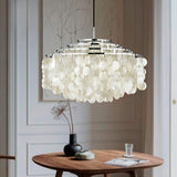 Lustre design en coquillages naturelles