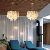 Lustre design en coquillages naturelles
