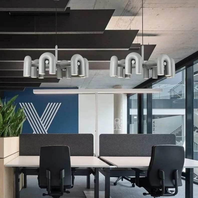 Lustre design tubulaire contemporain
