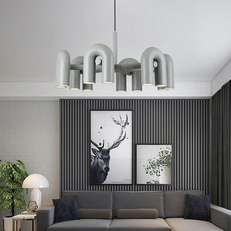 Lustre design tubulaire contemporain