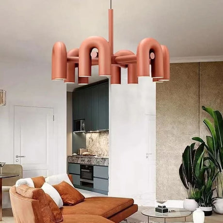 Lustre design tubulaire contemporain