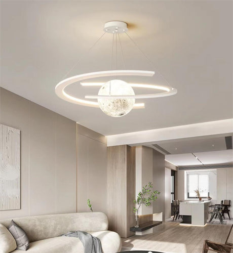 Lustre suspendu planétaire | Design futuriste & ambiance céleste