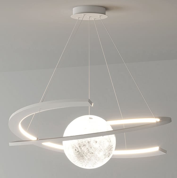 Lustre suspendu planétaire | Design futuriste & ambiance céleste